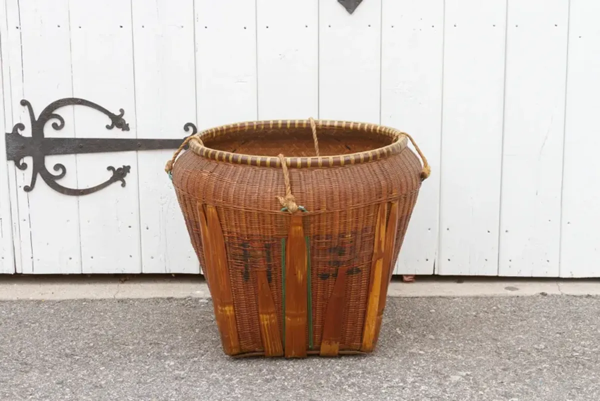 Usually Large Vietnamese Antique Basket - de-cor - Brown