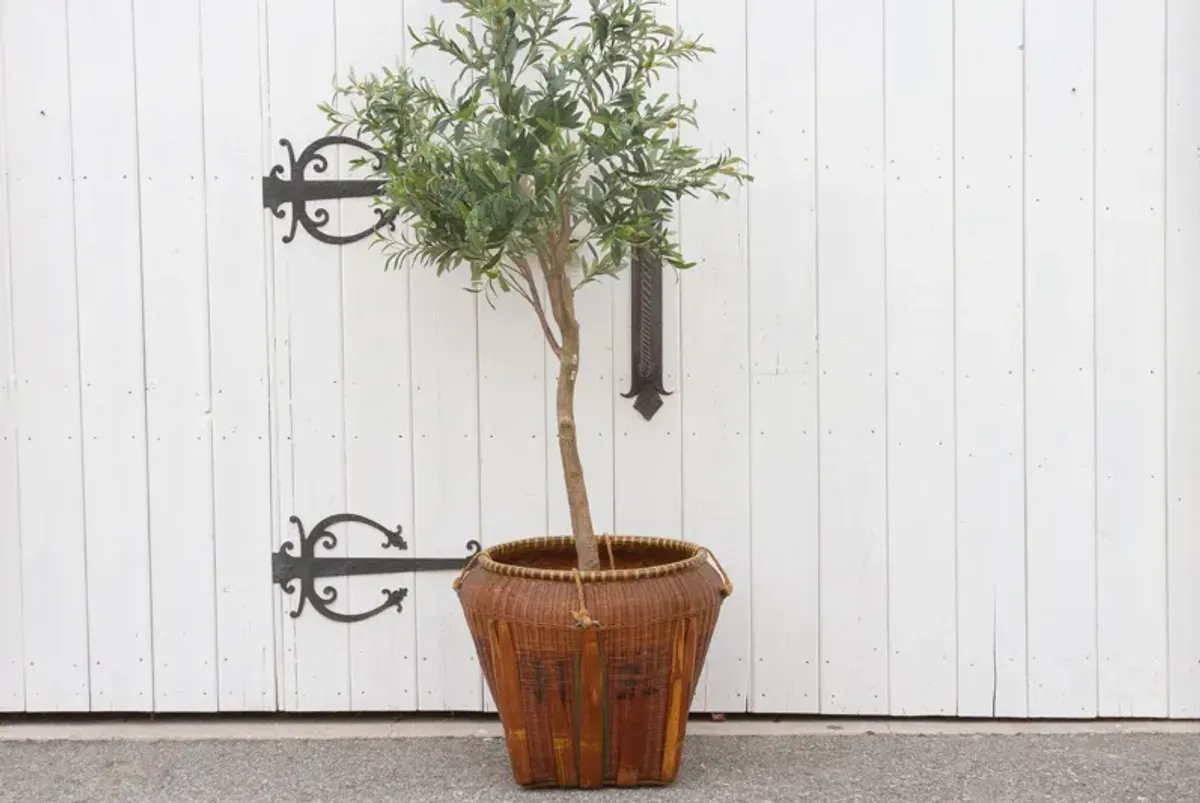 Usually Large Vietnamese Antique Basket - de-cor - Brown