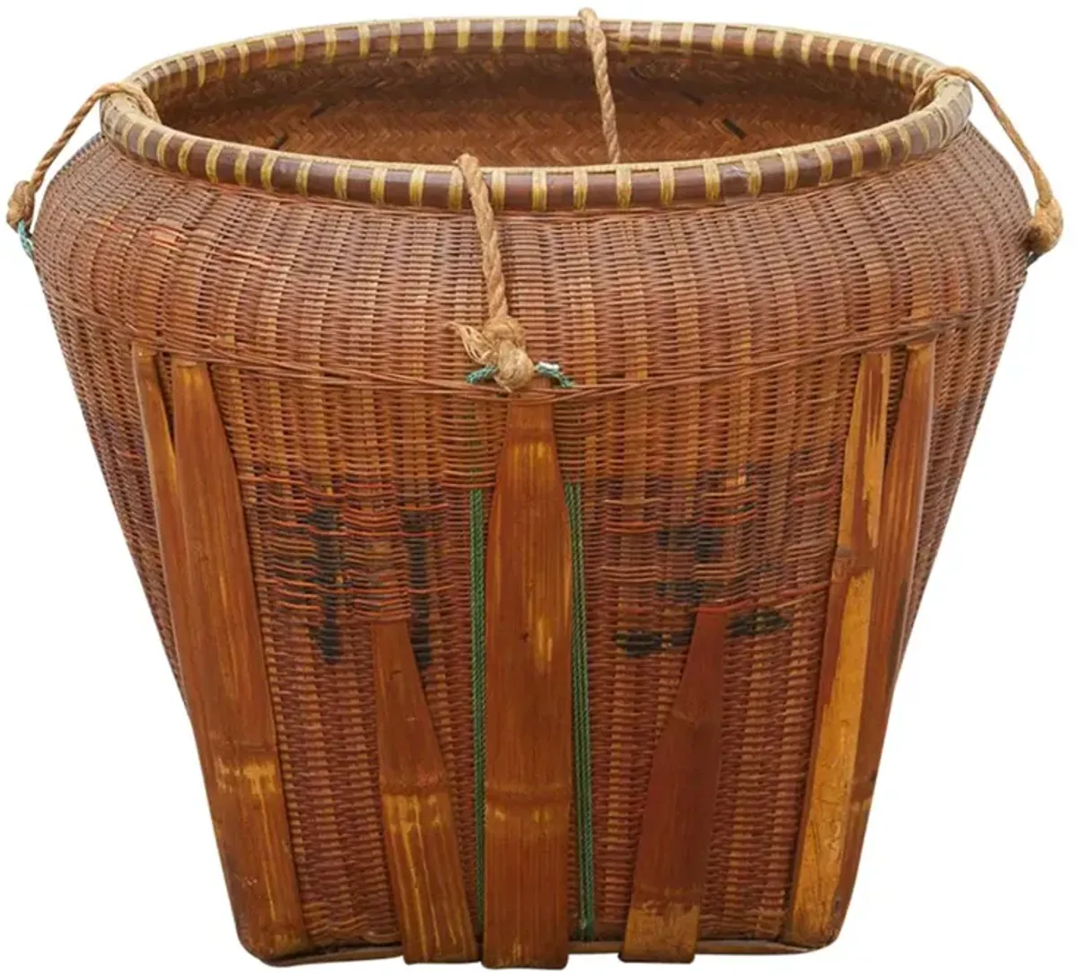 Usually Large Vietnamese Antique Basket - de-cor - Brown