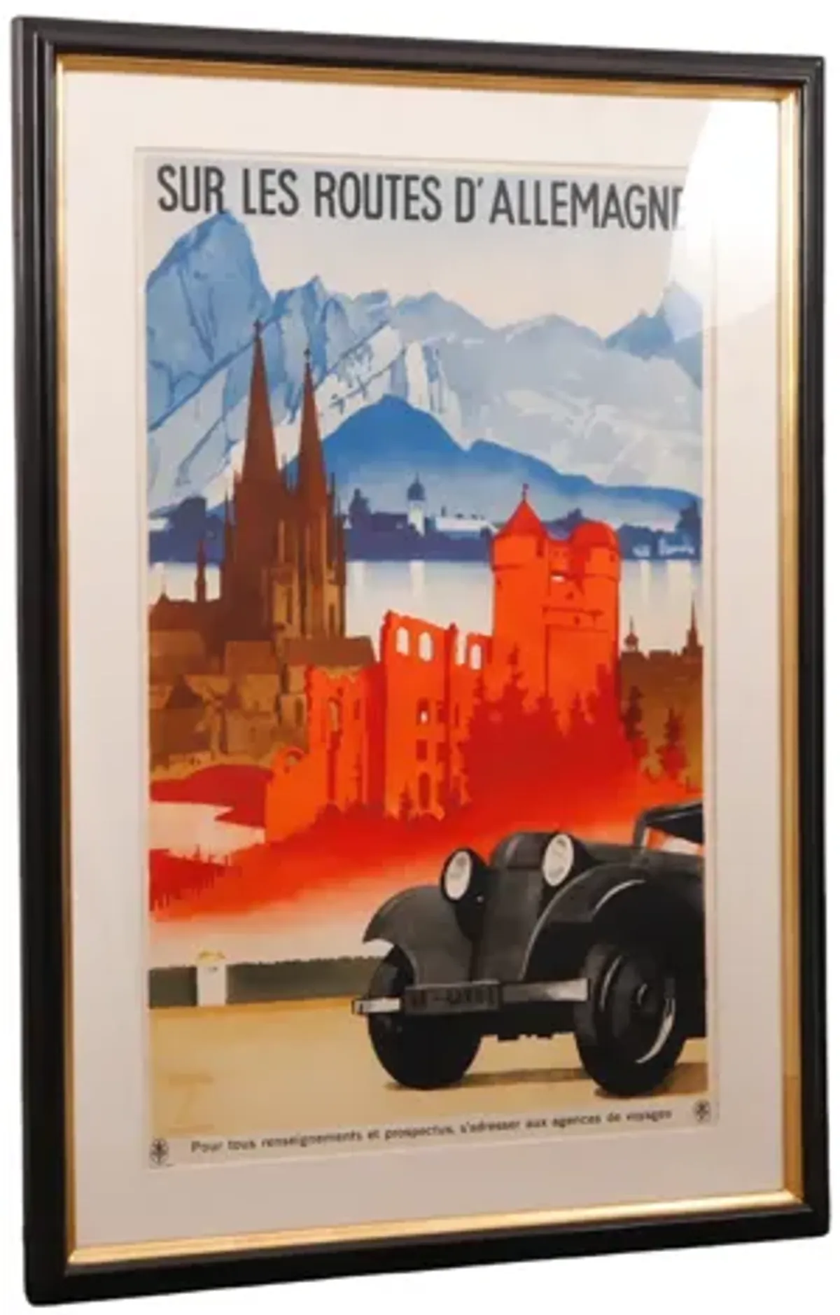 Ludwig Hohlwein German Framed Poster - Interesting Things - Orange