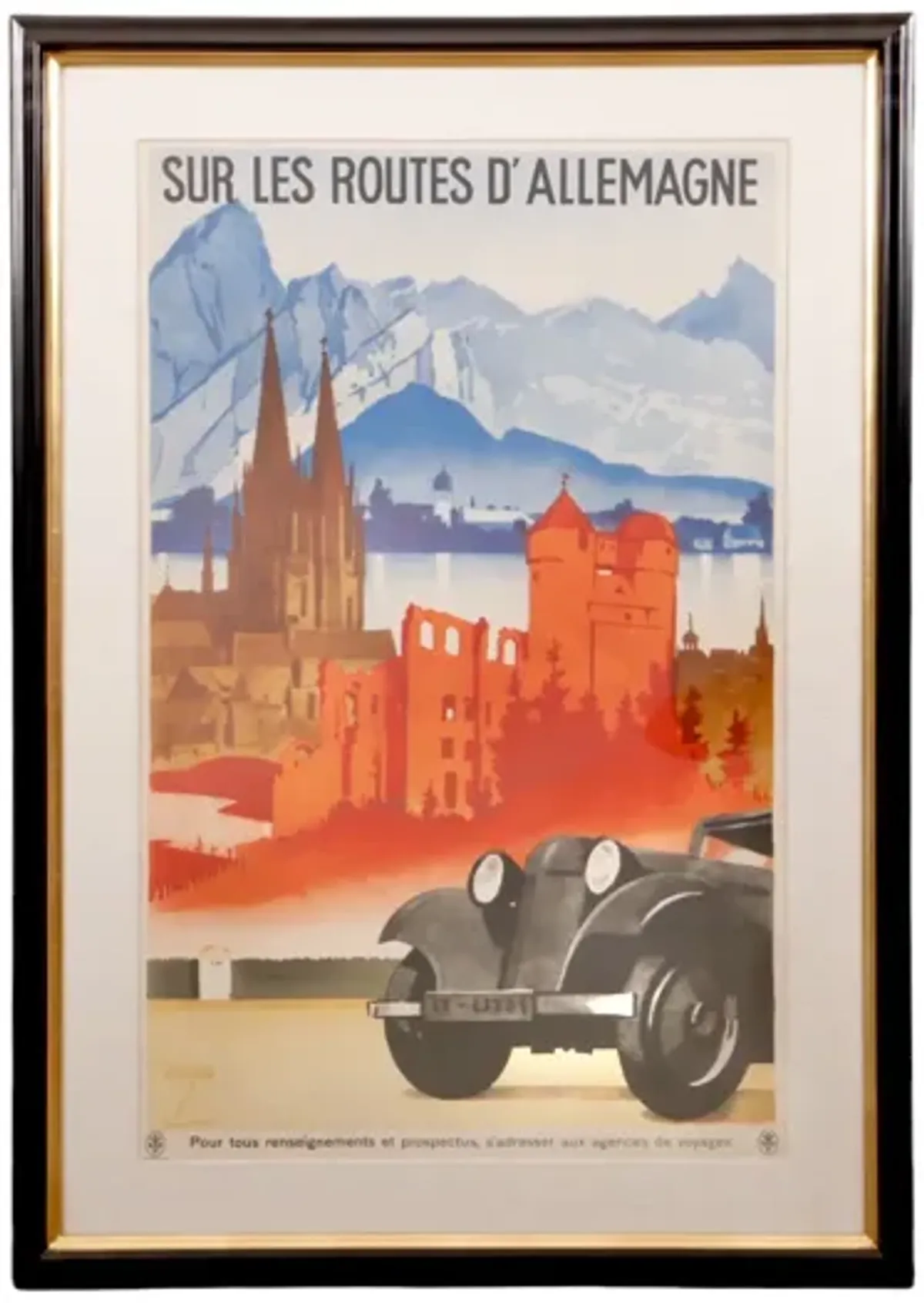 Ludwig Hohlwein German Framed Poster - Interesting Things - Orange