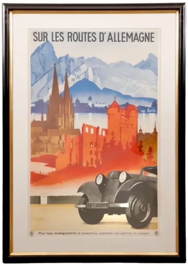 Ludwig Hohlwein German Framed Poster - Interesting Things - Orange
