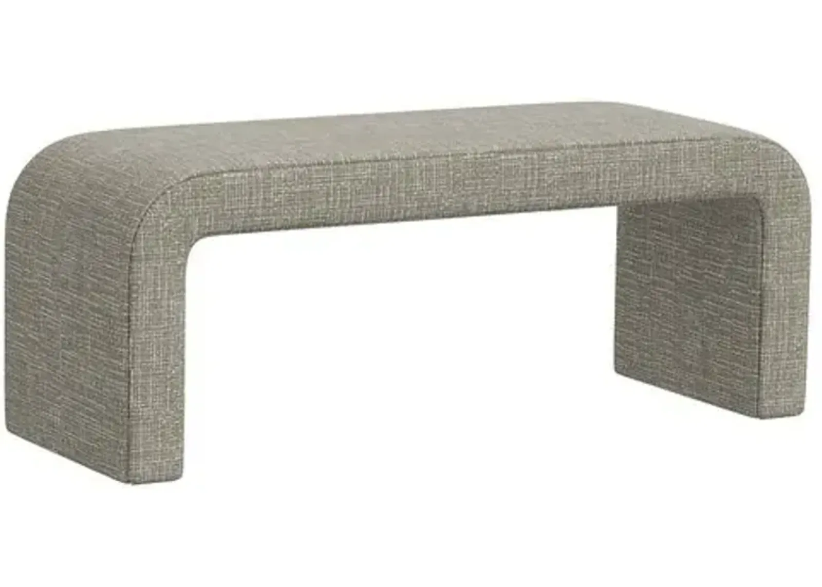 Celia Waterfall Bench - Basketweave - Handcrafted in the USA - Beige