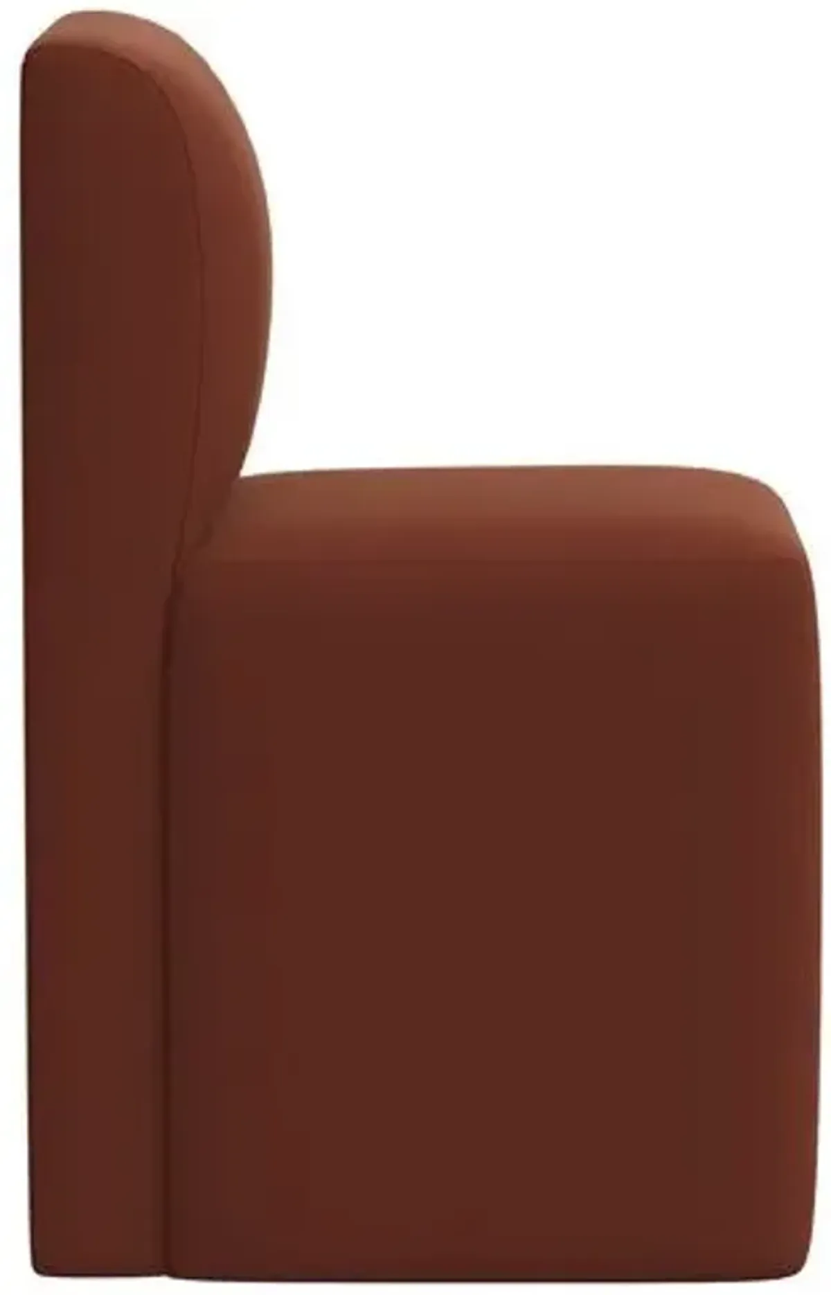 Graham Velvet Dining Chair - Brown