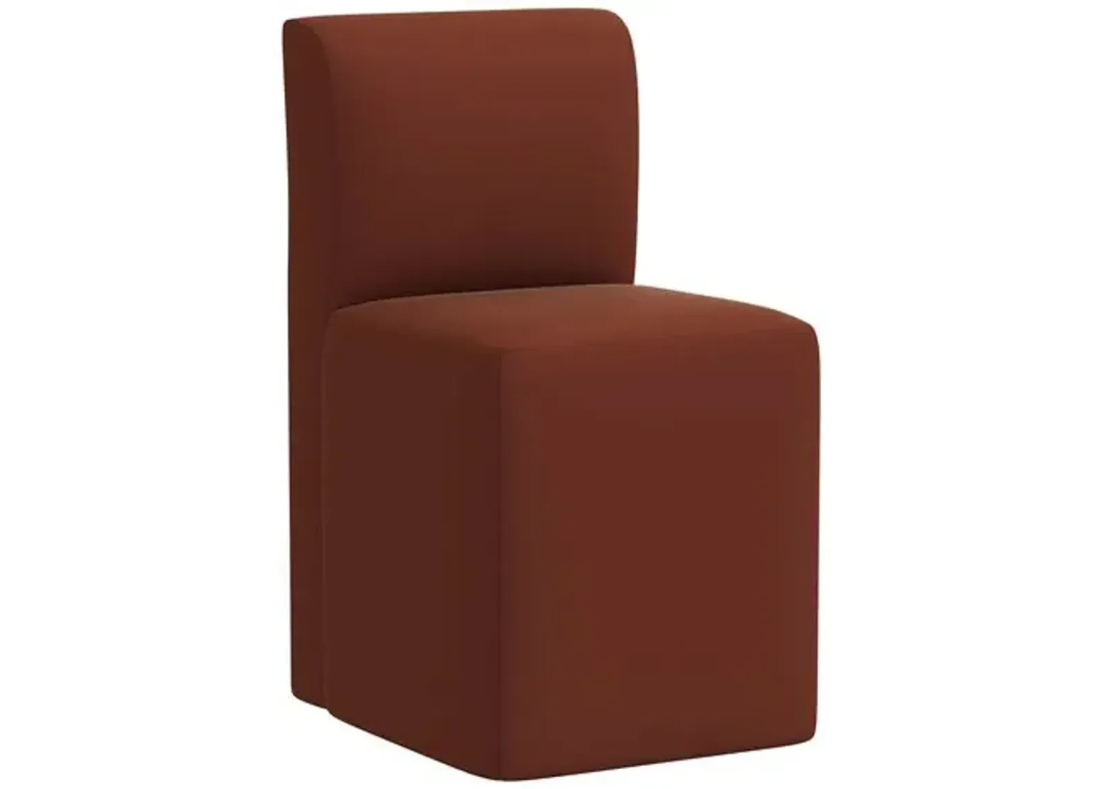 Graham Velvet Dining Chair - Brown