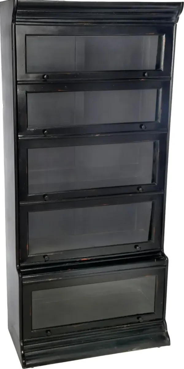 Tyra Five-Door Tall Bookcase, Black