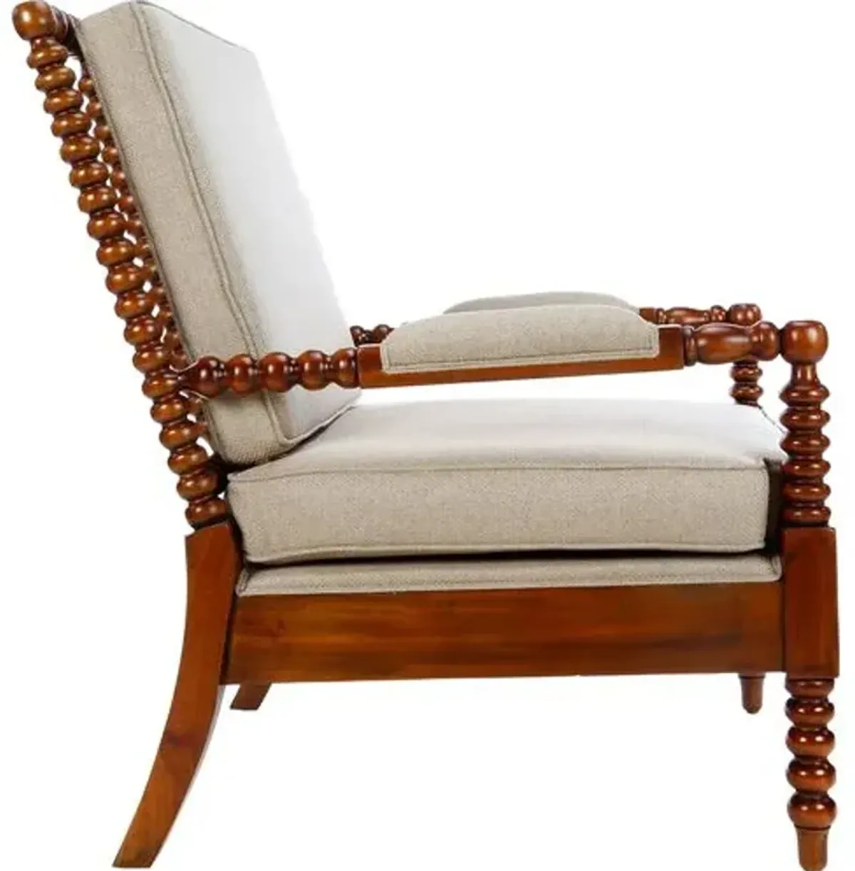 Randal Mahogany Spindle Chair - Natural - Beige