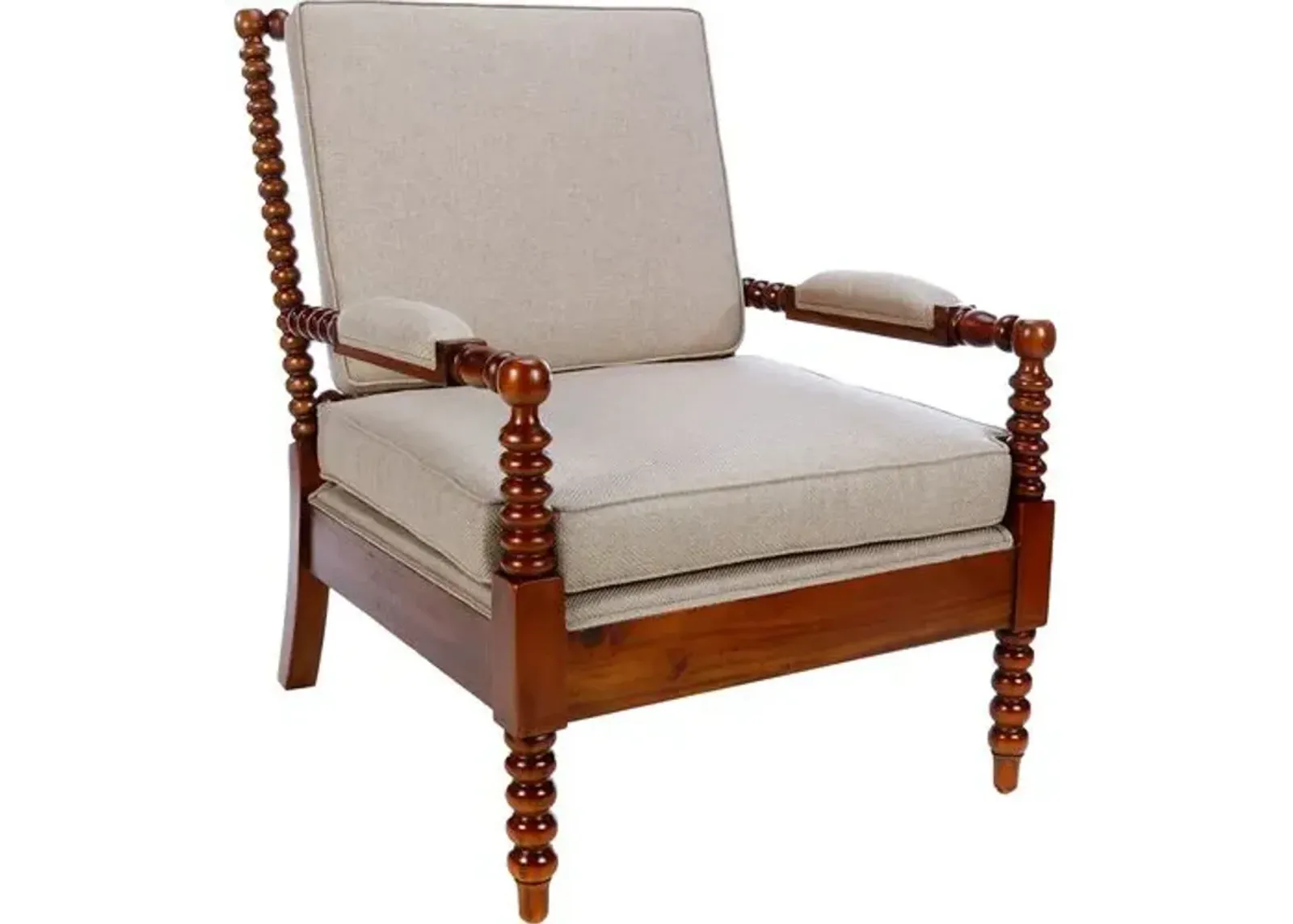 Randal Mahogany Spindle Chair - Natural - Beige