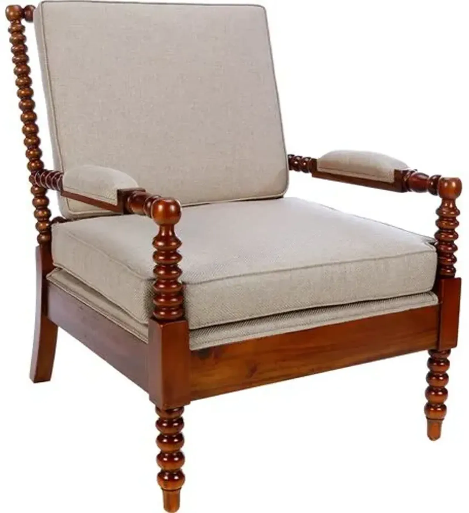 Randal Mahogany Spindle Chair - Natural - Beige