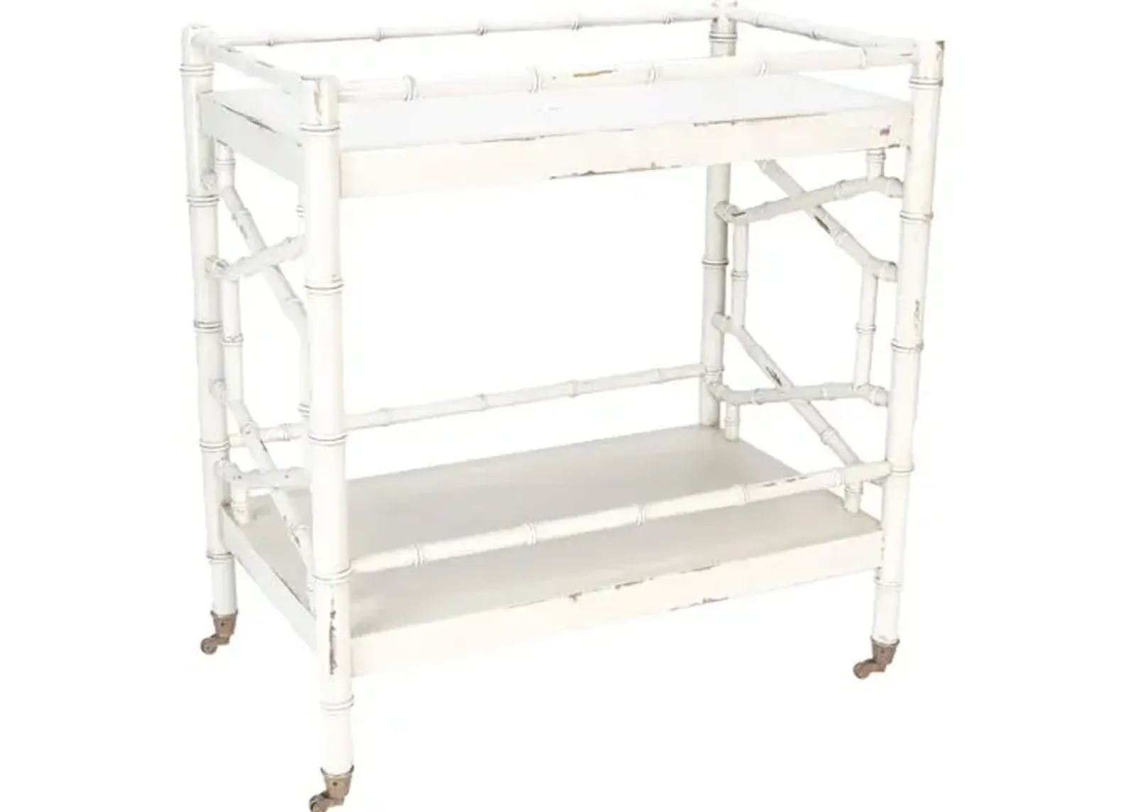 Marcia Chippendale Tea Cart - White