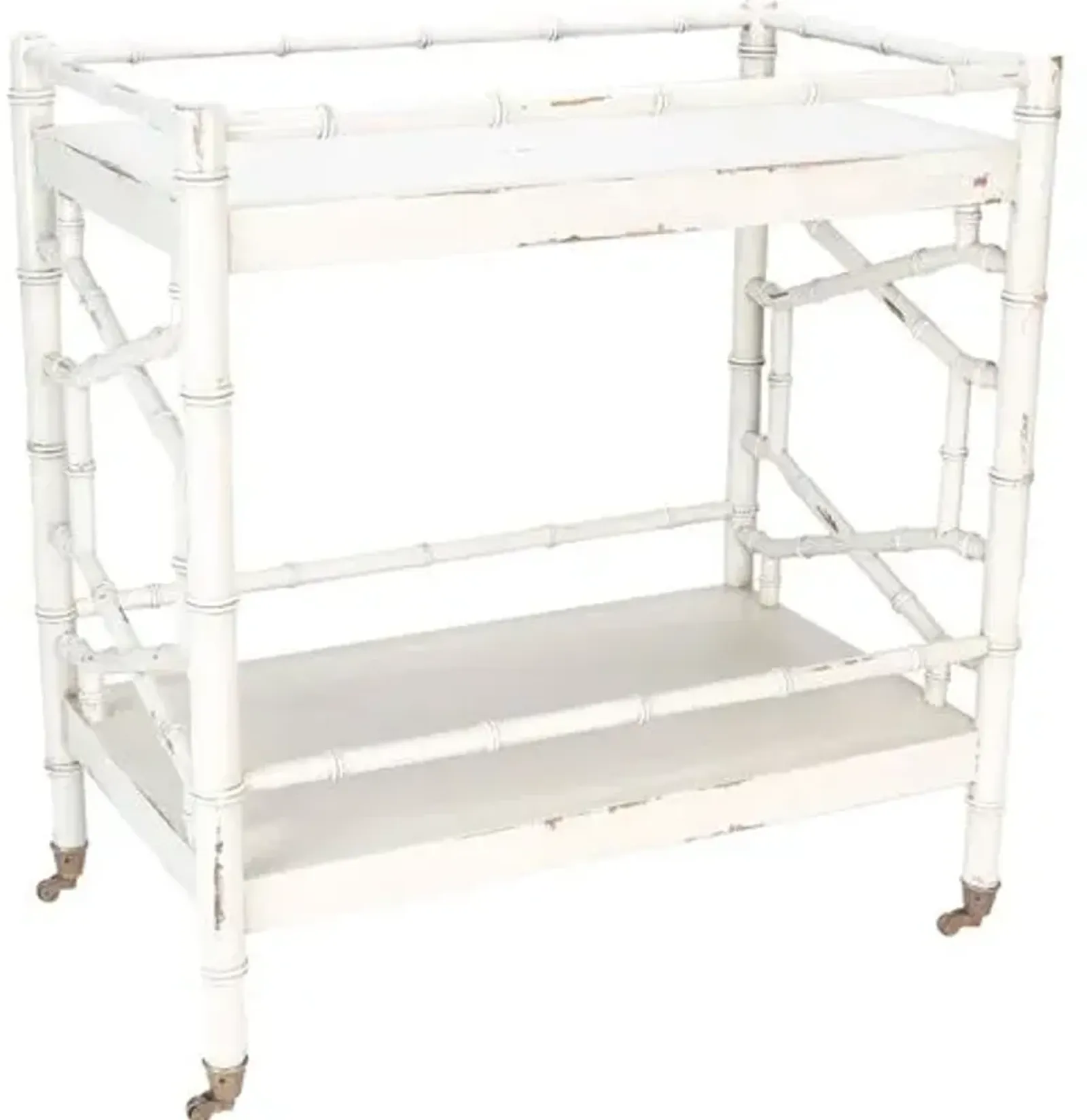 Marcia Chippendale Tea Cart - White