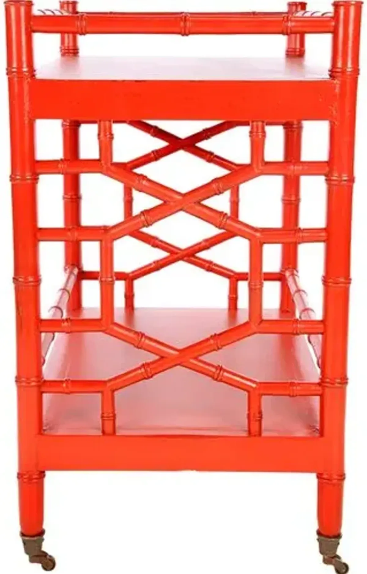 Marcia Chippendale Tea Cart - Red