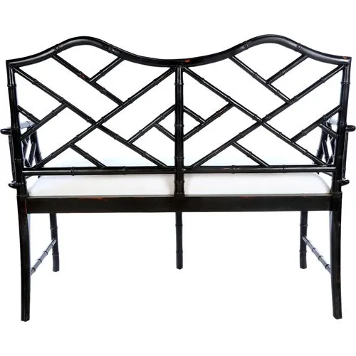 Marcia Chippendale Settee - Black - White
