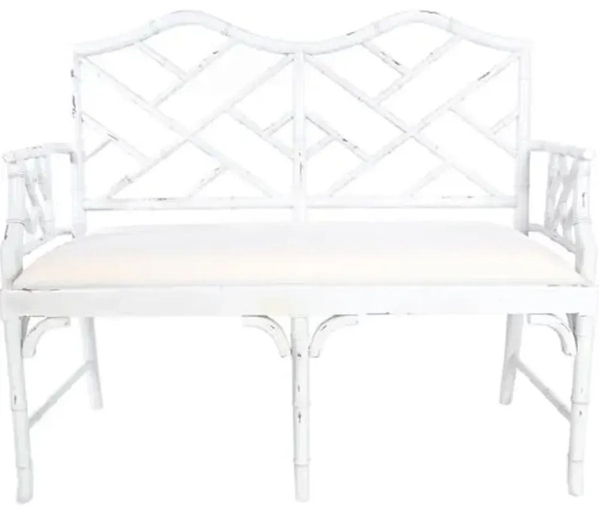 Marcia Chippendale Settee - White