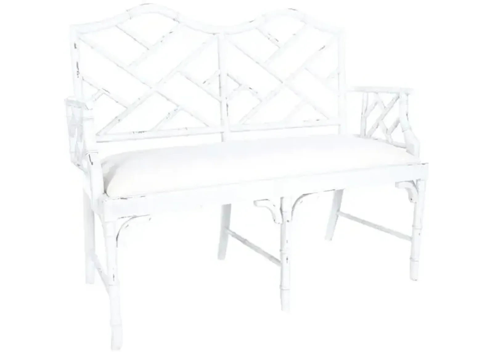 Marcia Chippendale Settee - White