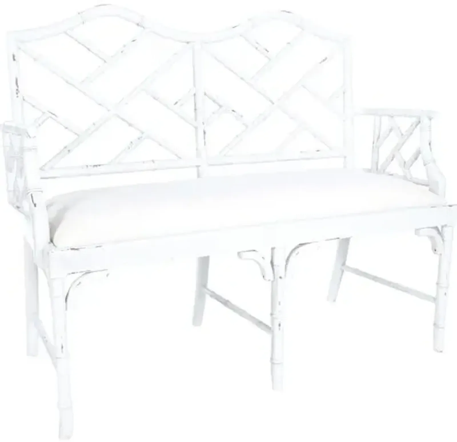 Marcia Chippendale Settee - White