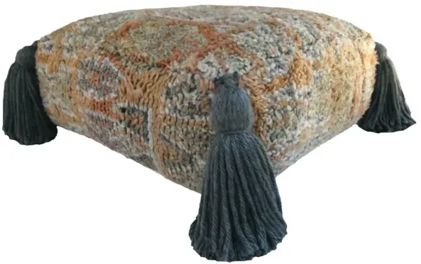 1970s Golden Boujad Pouf - Habibi Imports - Handcrafted