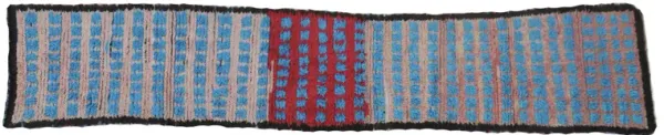 Blue and Red Vintage Boujad Runner - Habibi Imports