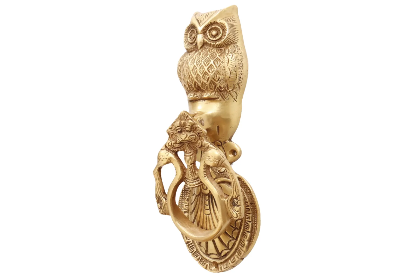 Brass Owl Door Knocker - Interesting Things - Gold