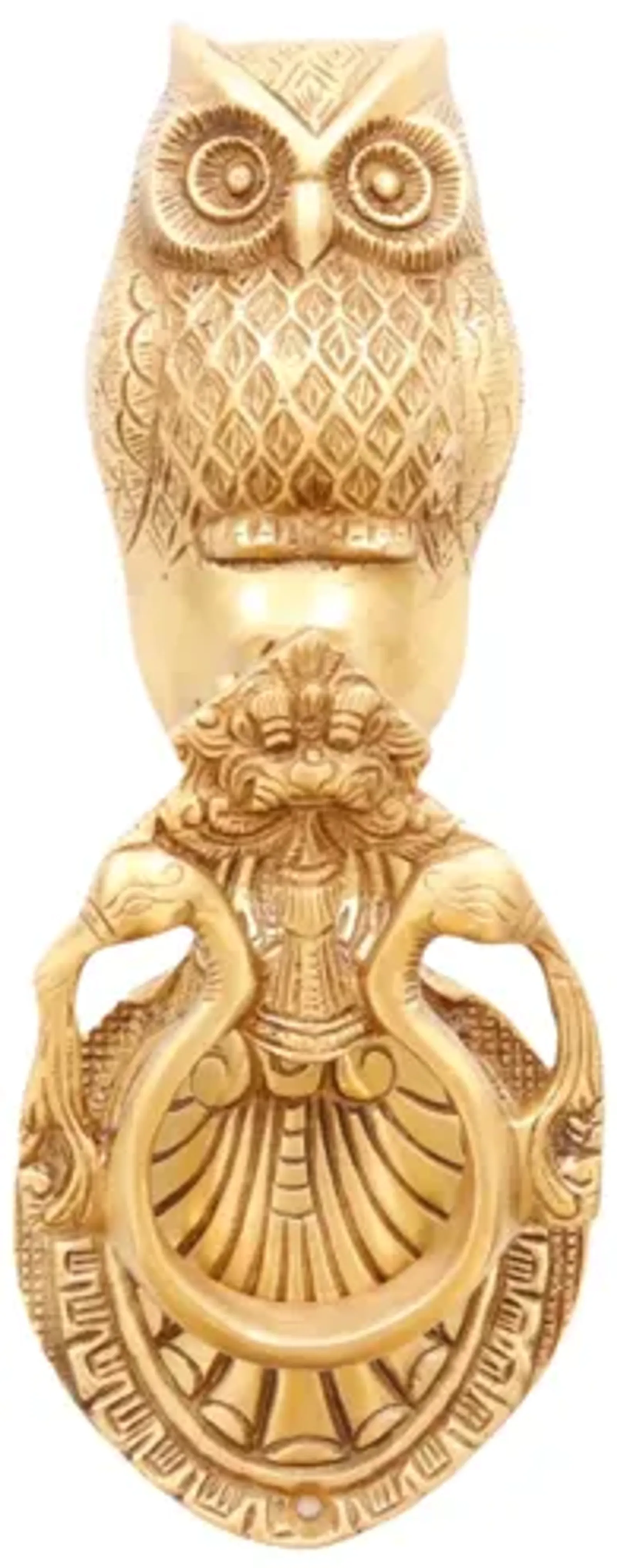 Brass Owl Door Knocker - Interesting Things - Gold