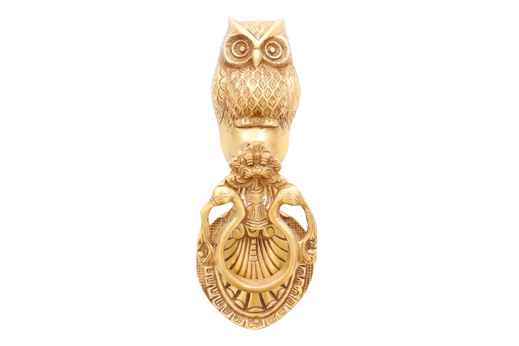 Brass Owl Door Knocker - Interesting Things - Gold