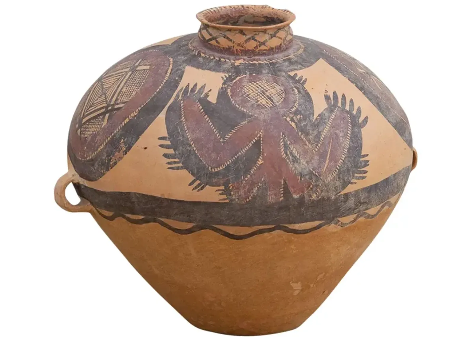 Neolithic Style Chinese Terracotta Pot - de-cor - Brown