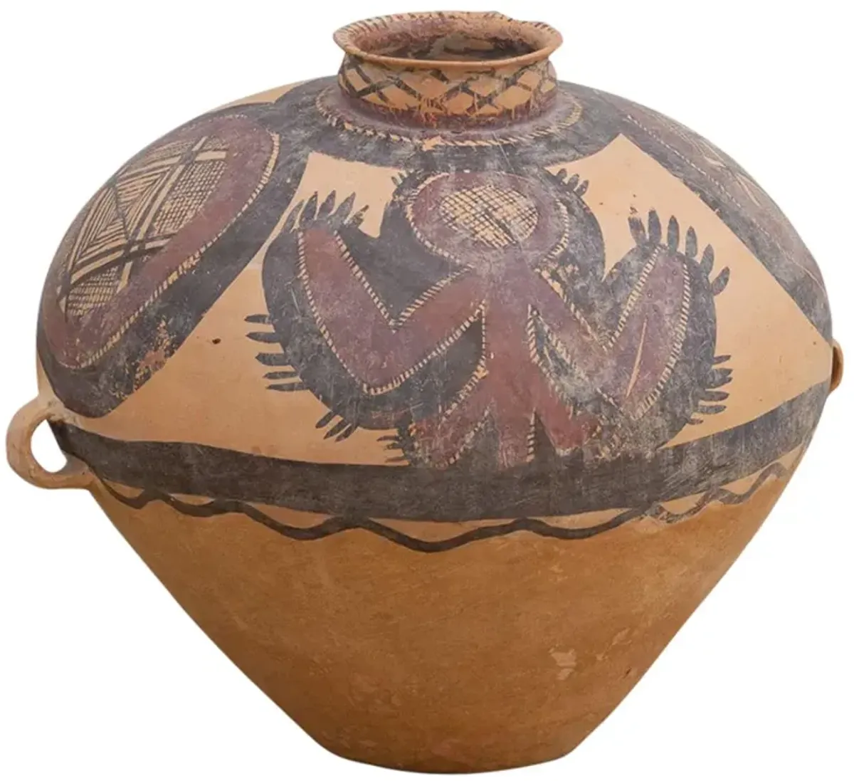 Neolithic Style Chinese Terracotta Pot - de-cor - Brown