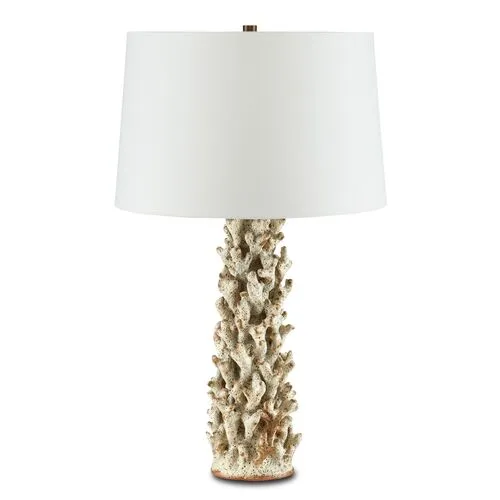 Staghorn Coral Table Lamp - Sunken White - Currey & Company