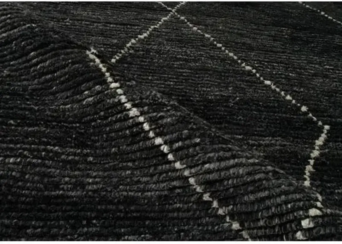 Baha Hand-Knotted Rug - Asphalt - STARK - Black - Black