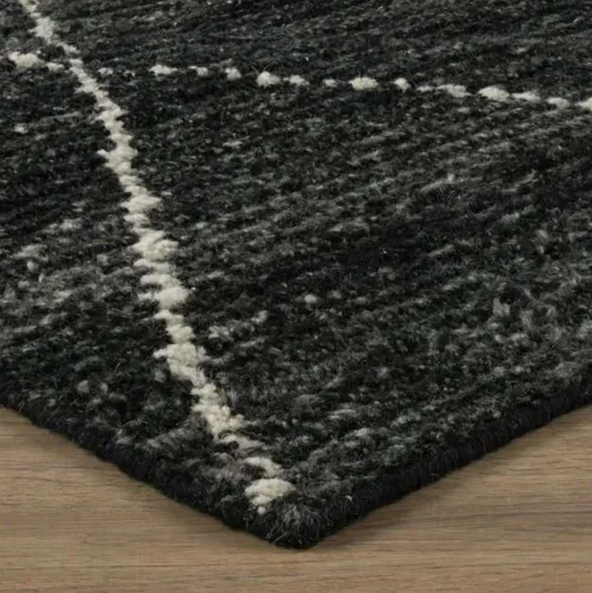 Baha Hand-Knotted Rug - Asphalt - STARK - Black - Black