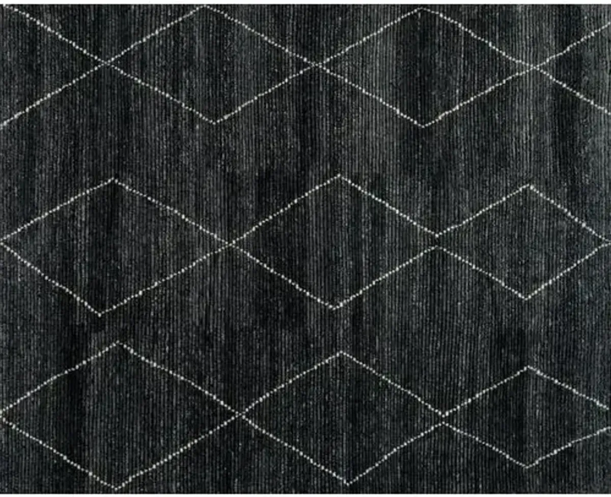 Baha Hand-Knotted Rug - Asphalt - STARK - Black - Black