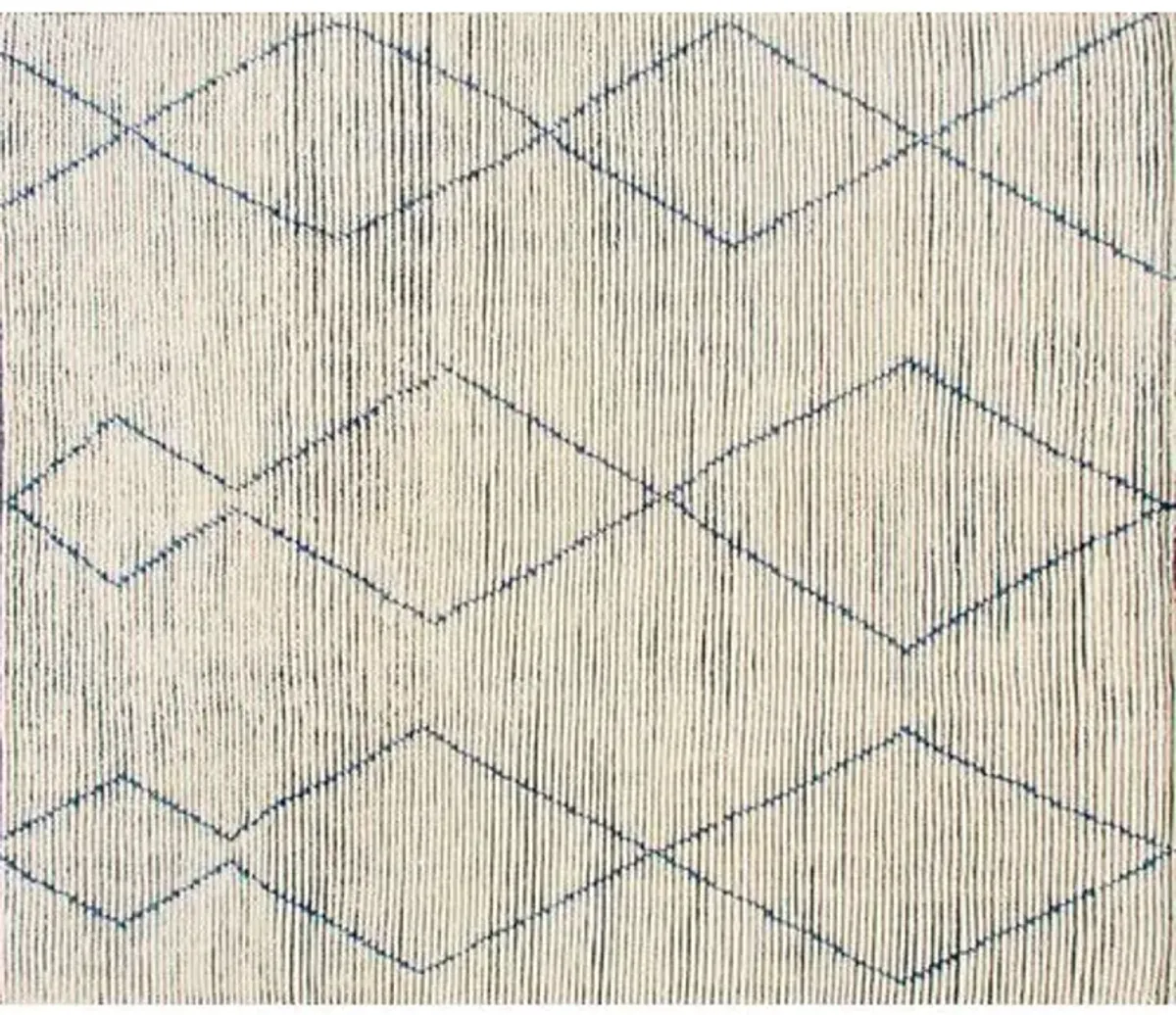 Baha Hand-Knotted Rug - Denim - STARK - White - White