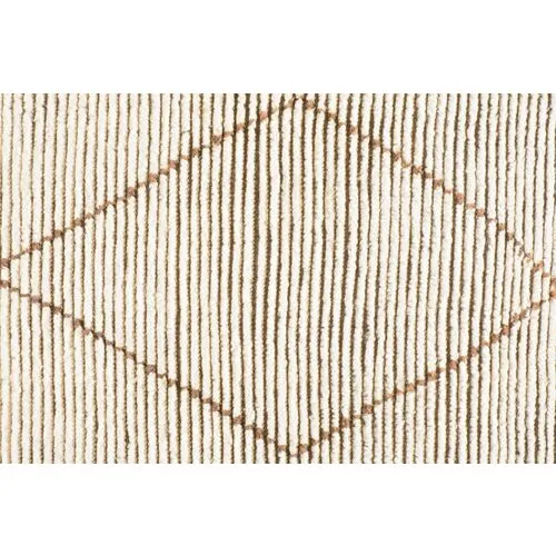 Baha Hand-Knotted Rug - White/Brown - STARK - Brown