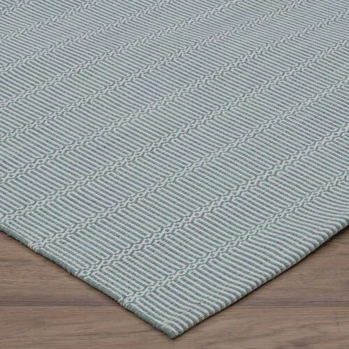 Hastin Hand-Knotted Rug - Teal - STARK - Handcrafted - Blue - Blue