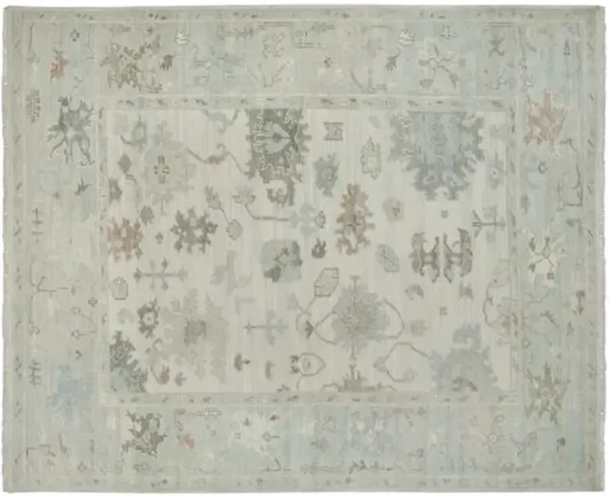 Lynn Hand-Knotted Rug - Ivory - STARK - Blue - Blue