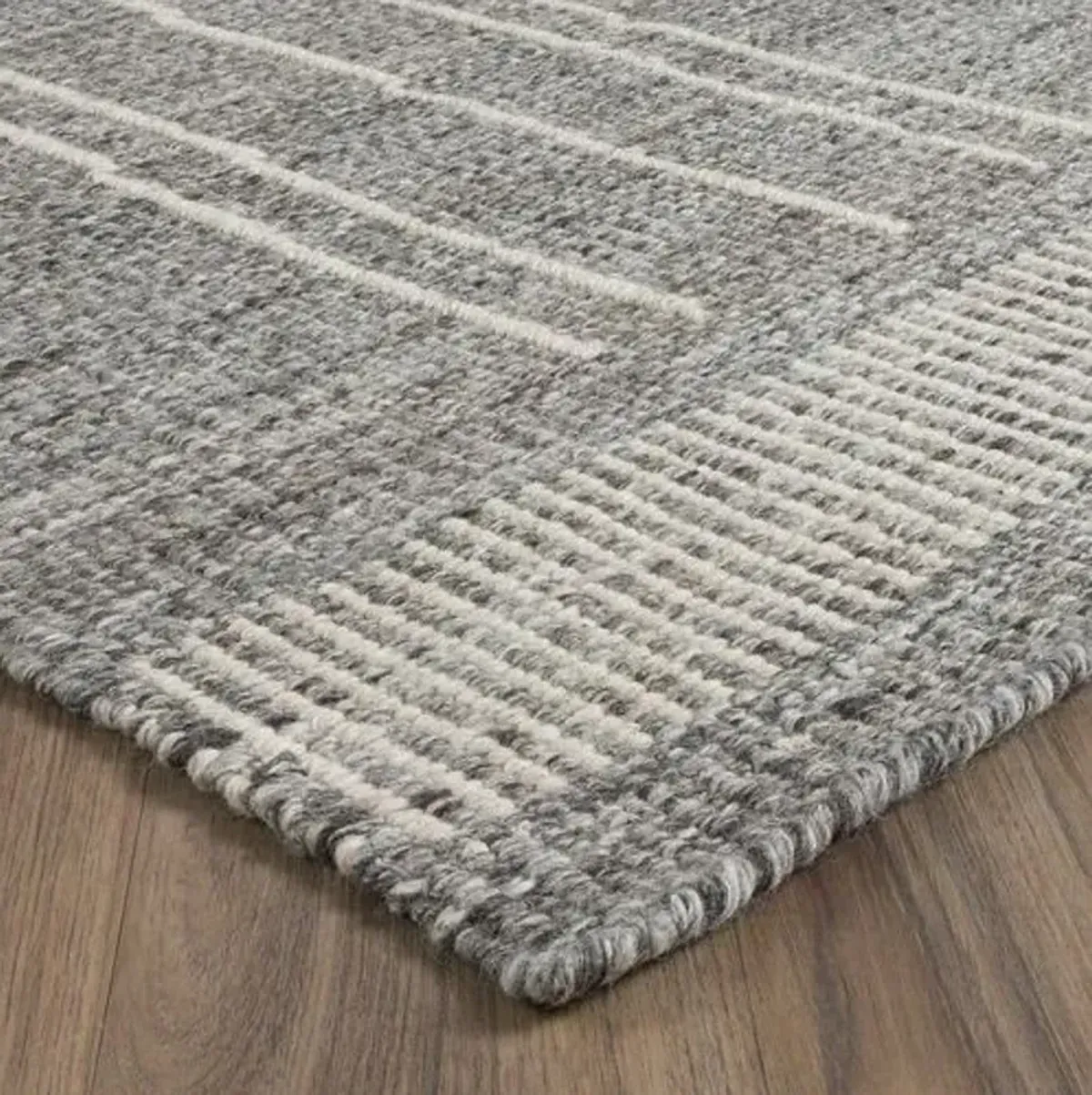 Nakita Hand-Knotted Rug - Gray Multi - STARK - Gray