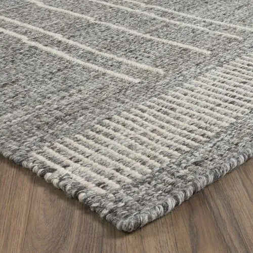 Nakita Hand-Knotted Rug - Gray Multi - STARK - Gray