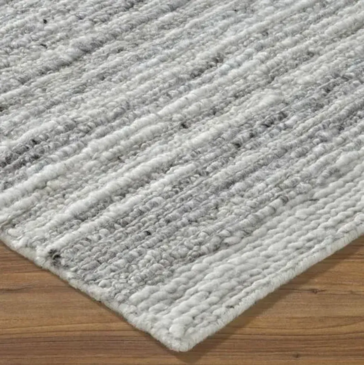 Vassar Hand-Knotted Rug - Strata - STARK - Gray - Gray