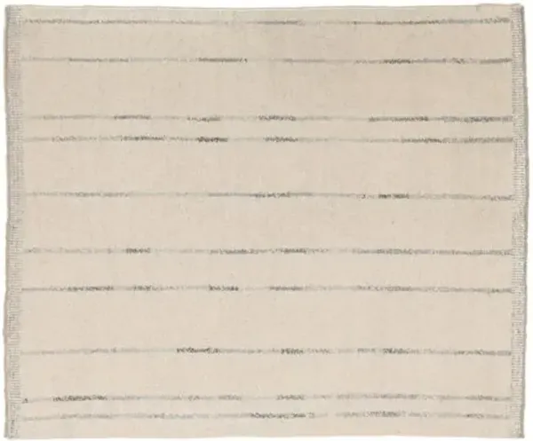 Xava Hand-Knotted Rug - Blue Stripe - STARK - Beige - Beige