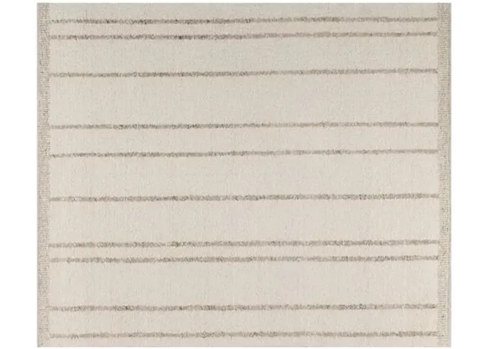 Xava Hand-Knotted Rug - Ecru Stripe - STARK - Beige - Beige