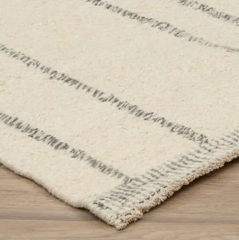 Xava Hand-Knotted Rug - Silver Stripe - STARK - Beige - Beige