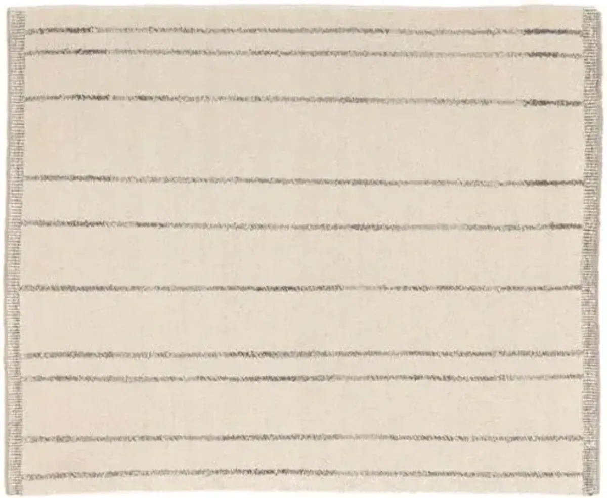 Xava Hand-Knotted Rug - Silver Stripe - STARK - Beige - Beige