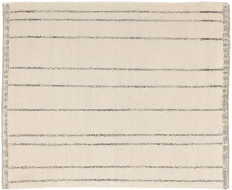 Xava Hand-Knotted Rug - Silver Stripe - STARK - Beige - Beige