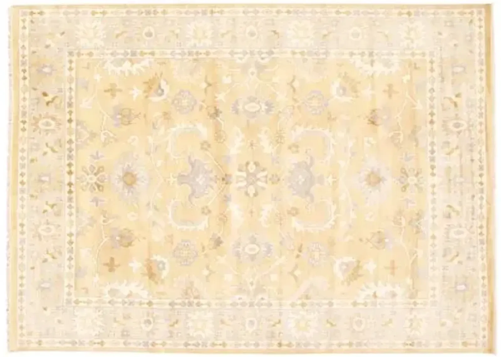 8'9"x12'0" Royal Oushak Rug - Khaki - ECARPETGALLERY - Beige - Beige