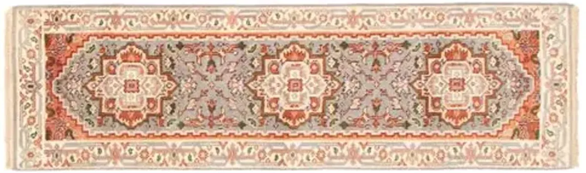 2'6"x7'11" Serapi Heritage Rug - Gray/Orange - ECARPETGALLERY - Gray