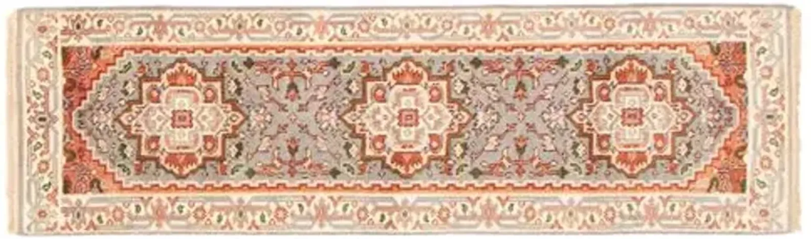 2'6"x7'11" Serapi Heritage Rug - Gray/Orange - ECARPETGALLERY - Gray