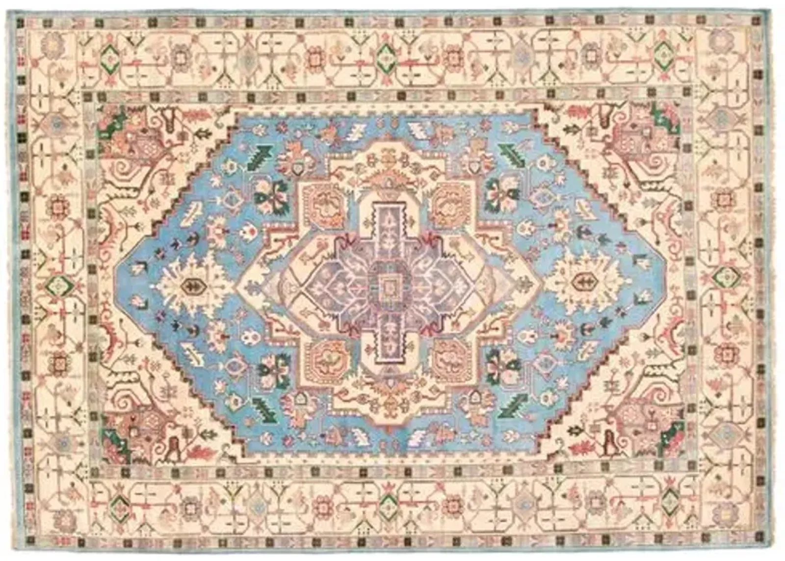 9'8"x13'9" Serapi Heritage Rug - Blue - ECARPETGALLERY - Blue