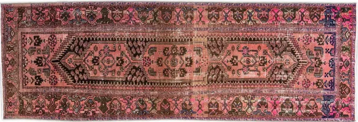 Vintage Pink Geo Runner 3'6" x 10'6" - Apadana