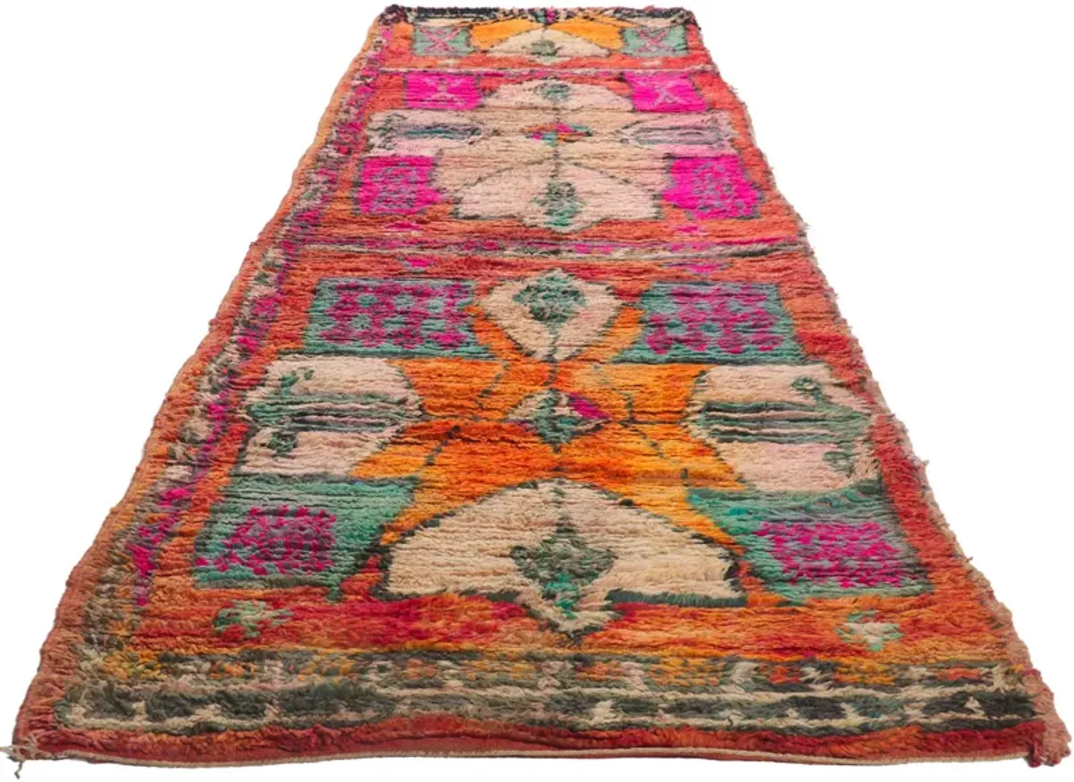 Berber Moroccan Runner - 3'09" 15'00" - Esmaili Rugs & Antiques - Pink - Pink