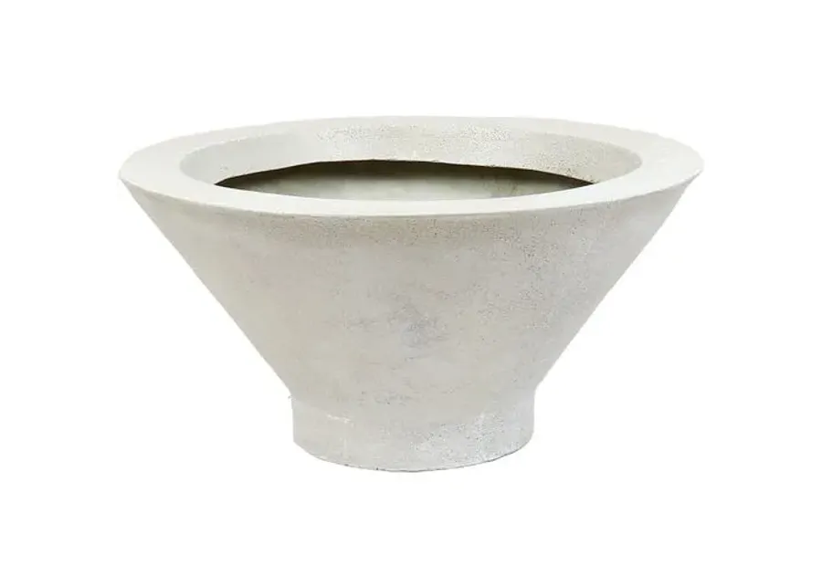 Windstorm Outdoor Planter - White/Gray - Handcrafted - large